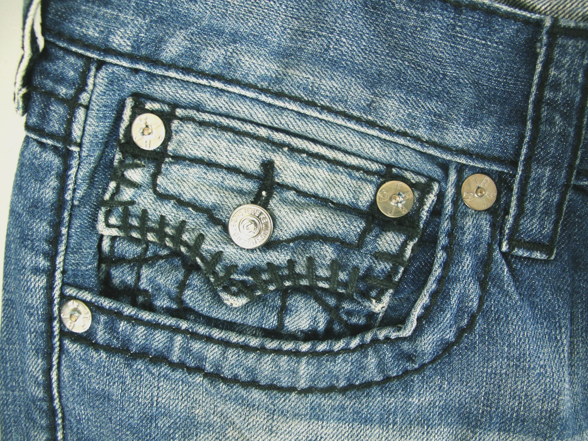 HOT AUTHENTIC USA Men's TRUE RELIGION 859 RICKY STRAIGHT Jeans
