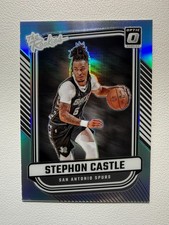 Stephon Castle RC The Rookies Optic Silver Holo Spurs #4 Rookie NBA 2024-25