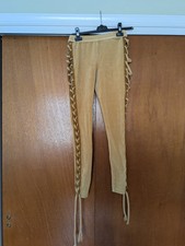 Puma By Rihanna Beige Velour Lace Up Leggings XS