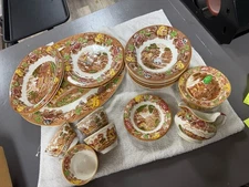 Vintage 1950’s English Scenery By Enoch Woods & Sons England Dish Set Of 24