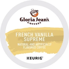 Gloria Jean's, French Vanilla Supreme, Keurig K-Cup Pod, 48ct (2Boxes of 24Pods)