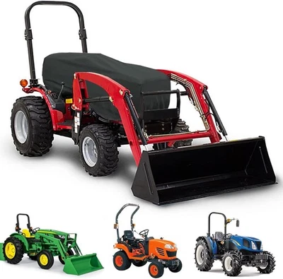 MRWIZMS Tractor Cover, Covers Waterproof Heavy Duty, 600D Oxford Half, BLACK