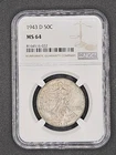 1943-D Walking Liberty Half Dollar | NGC MS64