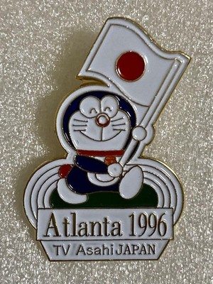 Atlanta 1996 Summer Olympics Limited Edition Doraemon Pin Badge TV Asahi Rare