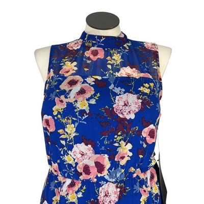 in my dreams sleeveless midi dress Lulus Sleeveless Floral Midi Dress Womens XL Blue In My Dreams NEW