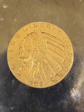 US 1909 Gold $5 5 Dollars Indian Head Circulated
