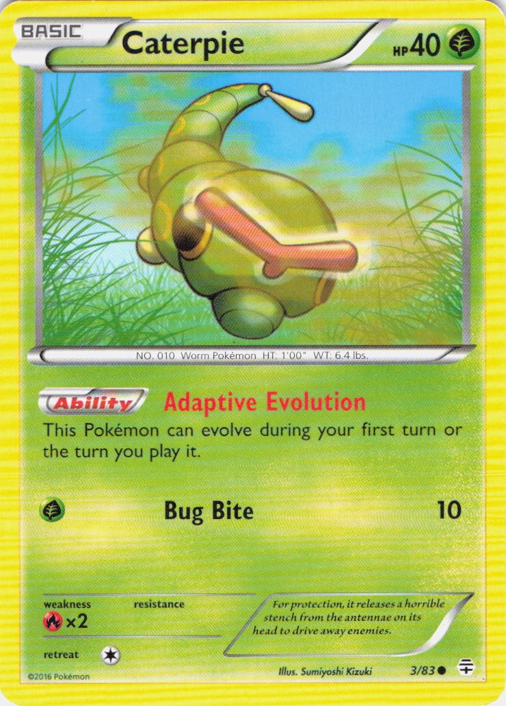 Caterpie Generations 3/83 EN Normal Pokemon TCG LP