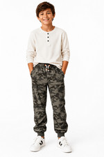 Cat  Jack Boys Camo Jogger Pants Size 10 Jersey Lined 100 Cotton Drawstring