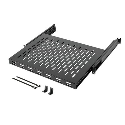 Tecmojo 1U Sliding Rack Shelf,4-Post Vented Rack Mount Shelf,13.8in Deep with