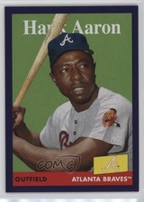 2019 Topps Archives 1958 Design Purple 162/175 Hank Aaron #78 HOF 0x1m