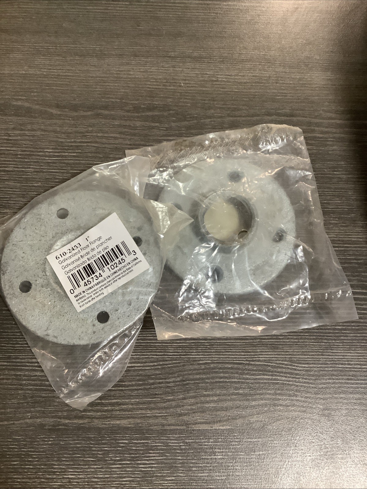 1" GALVANIZED MALLEABLE IRON FLOOR FLANGE fitting pipe npt Lot Of 2