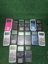 Lot of 13 Texas Instruments TI-84-TI-86 TI-83-TI-82 Plus Graphing Calculators ++
