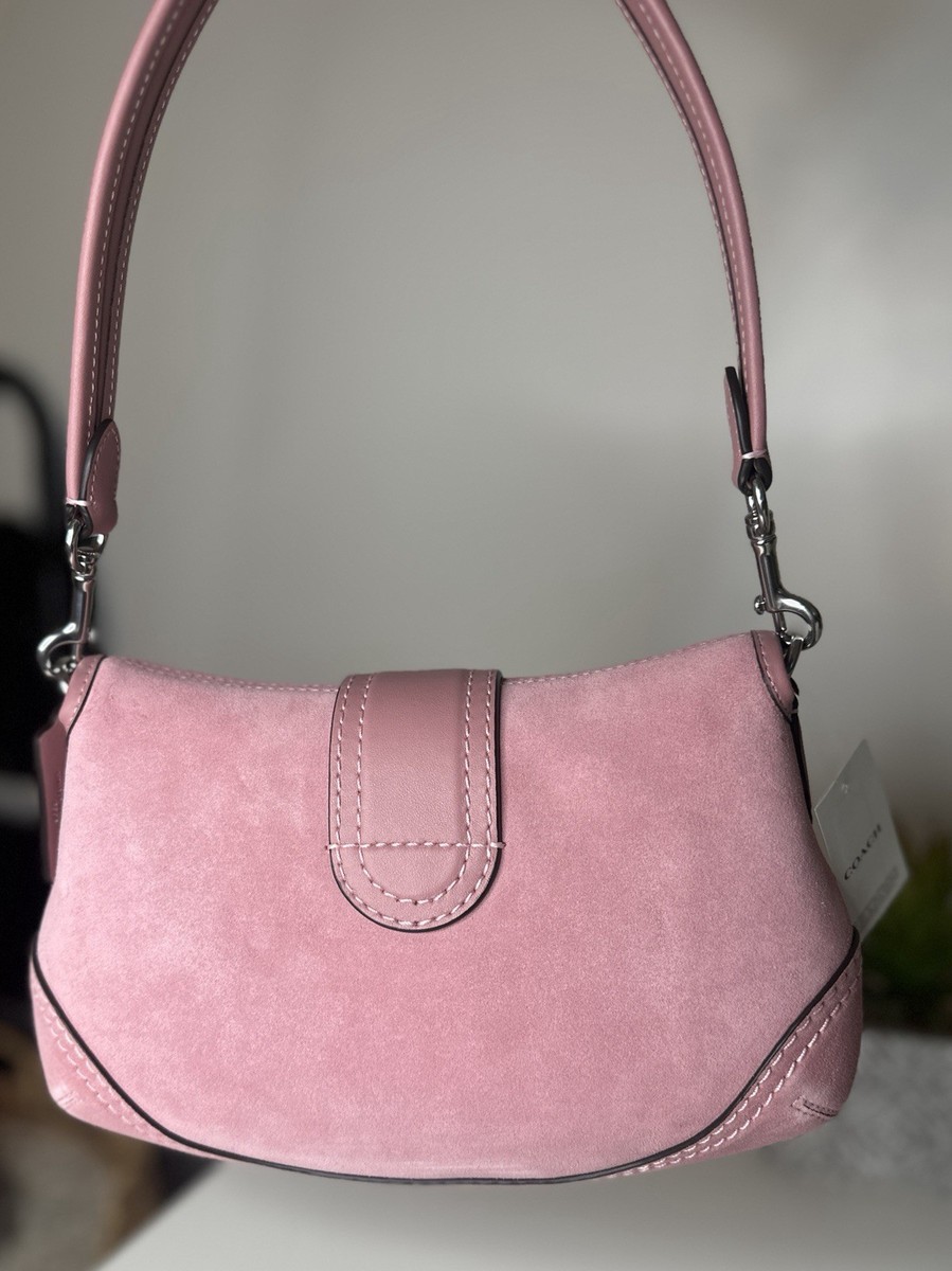 NWT Coach True Pink Suede Soho Flap Bag | eBay