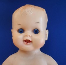 Poupon  poupée bébé caoutchouc POUET Made in France yeux en verre années 50