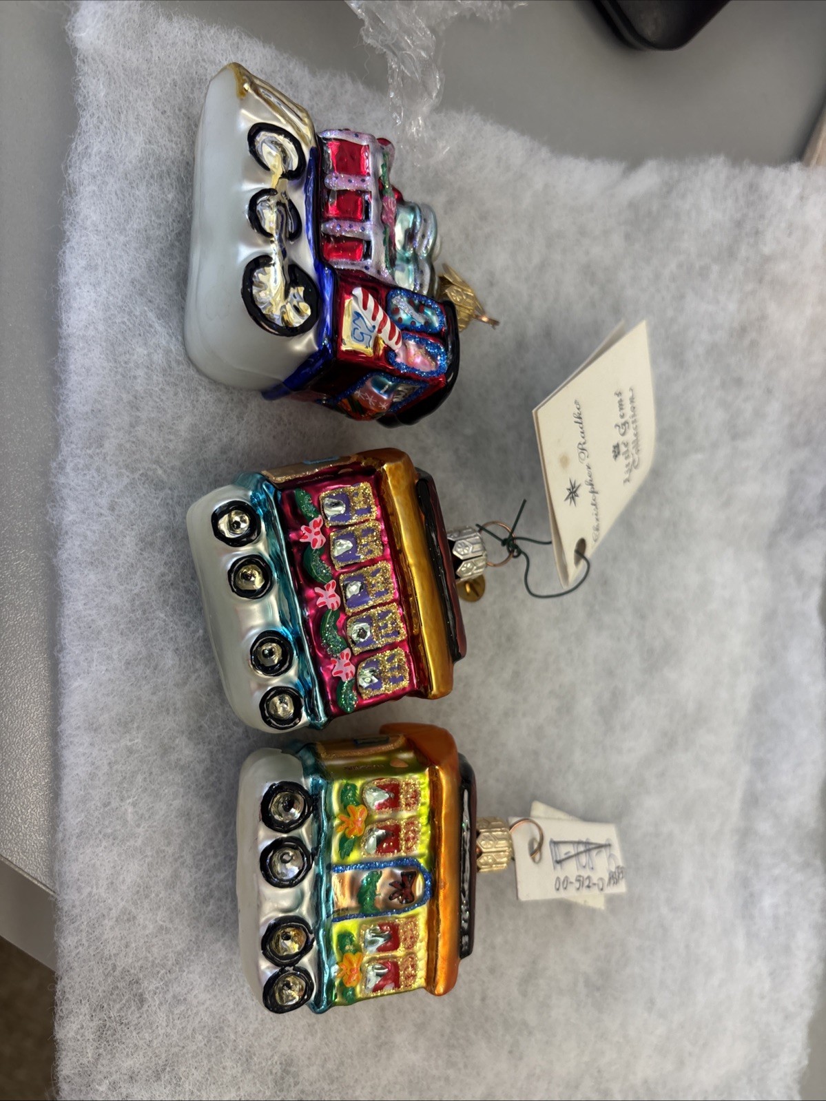 Radko Little Gems Locomotive Gems Set (3) Ornaments