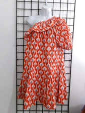 RHODE FOR TARGET  🌸 SIZE LARGE==ORANGE FLORAL PRINT / ONE SHOULDER DRESS