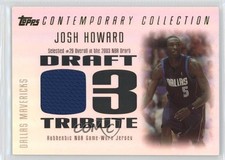 2003-04 Contemporary Collection Draft '03 Tribute Relics Red /50 Josh Howard 2u3