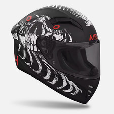 Airoh Connor Achieve Rosa Opaco Full Face Casco Moto Coperchio Antiurto Moto