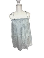 Show Me Your Mumu Small Light Chambray Angel Mini Sun Dress Linen