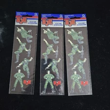 3Packs 2000 Hasbro, Inc. GI Joe clear stickers amscan, NIP. GI Joe 