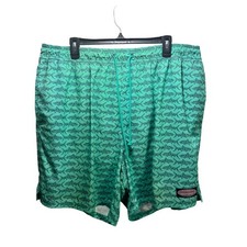 Vineyard Vines Chappy Shark Nautical Resort Board Swim Trunks Mens 1XB Mint