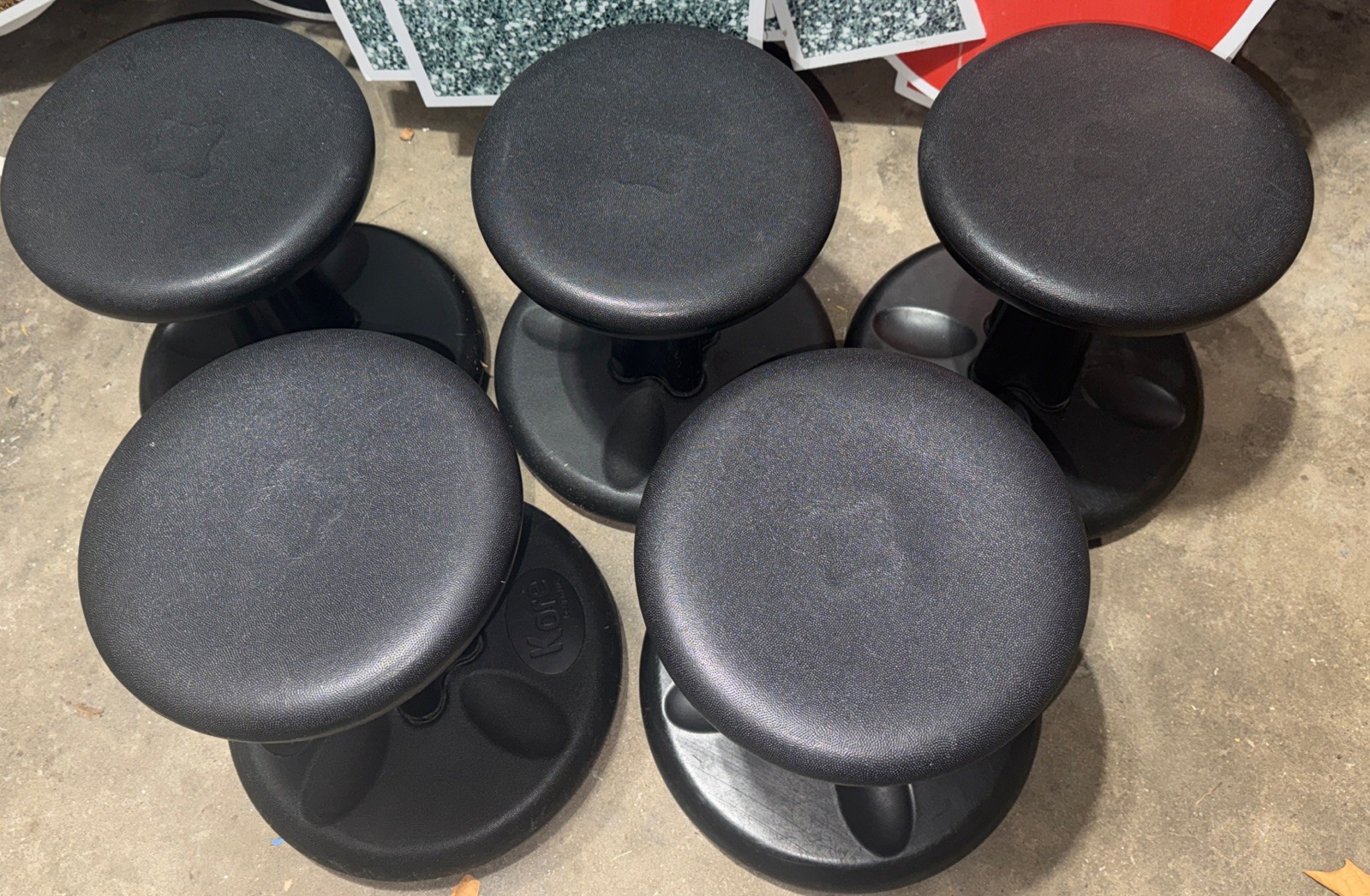 Wobble Chair Balance Stools Set Of 5 Black 14" Fidget ADHD