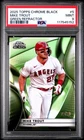 2025 Topps Chrome Black #5 Mike Trout Green Refractor /99 Angels PSA 9