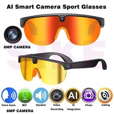 6K Smart AI Glasses 8MP Camera Recording Videos Photo Recognition Translation