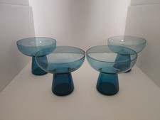 Mikasa Phoebe Blue Margarita Cocktail Goblets 4 EXCELLENT