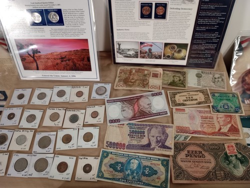 Huge Coin & Currency Lot .Gold, Silver,Barber, Errors,Wheat,OBW Rolls, Franklin - Picture 19 of 24