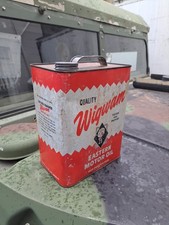 Vintage EASTERN WIGWAM MINTLINE Motor Oil 2 Gallon Can Tin Garage Mancave EMPTY