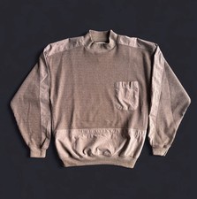 Vintage Huk-A-Poo Men  s Sweater size L Pullover Mock Neck Button Pocket