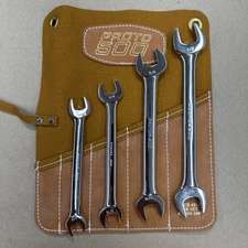 NOS Proto 500 SAE Wrench Set Double Open Limited Edition Leather Pouch USA