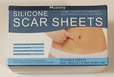 Muzooy Silicone Scar Sheets 2 Rolls 1.6x60 ea for Scar Treatment Skin Healing