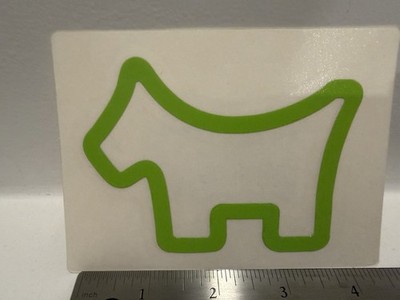 Scotty Cameron NEW Gallery COOKIE CUTTER SCOTTY DOG (4'') Sticker ''lime Green .