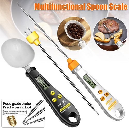 2in1 Electronic Measuring Spoon&Digital Meat Thermometer Kitchen Frying ...