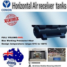 500L Horizontal Air Receiver Tank Compatible with Air Compressors and Air Dryers