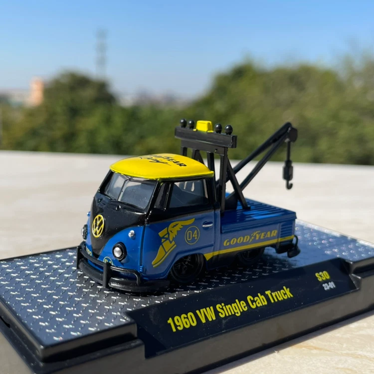 M2 Machines 1/64 Scale 1960 VW Single Cab Truck Good Year Alloy Model Car Gift - Image 3 of 4