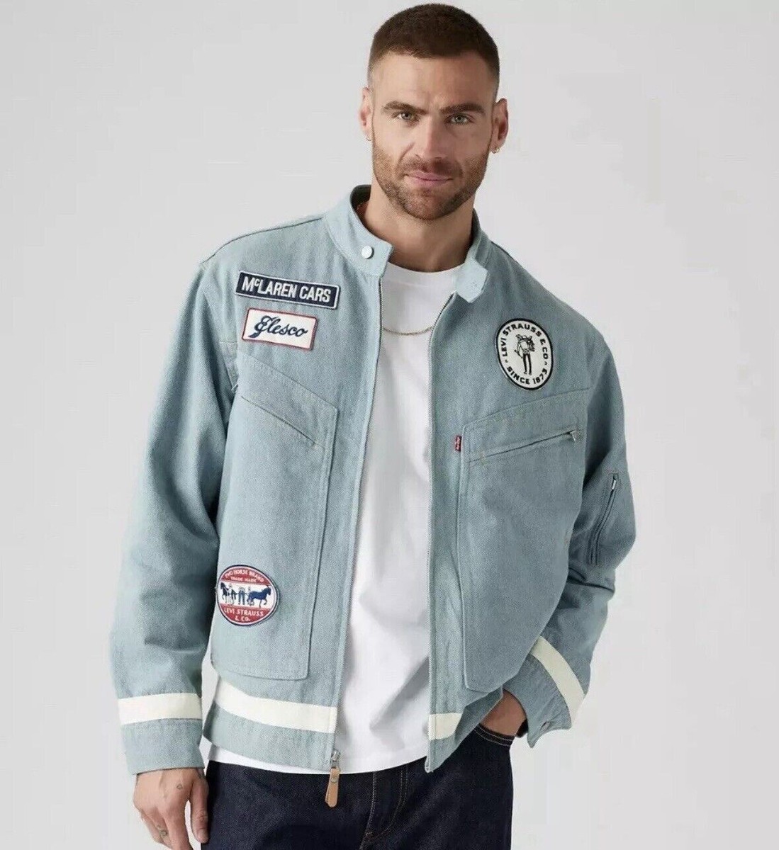 LEVI'S x MCLAREN RACING JACKET - F1 Blue Denim - Size EXTRA
