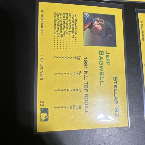 🔥1992 STAR CO. STELLAR JEFF BAGWELL SET ONLY 100 SETS W/Promo/Cert💥EBAY POP 1 - Picture 19 of 23