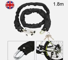 1.8m Security Motorbike Motorcycle  Bicycle Heavy Duty Chain Lock Metal Padlock