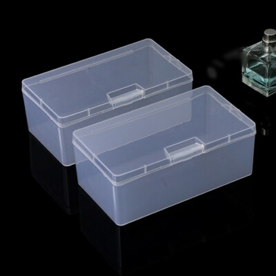 1pcs Storage Box Rectangular Plastic Transparent With Lid Container ...