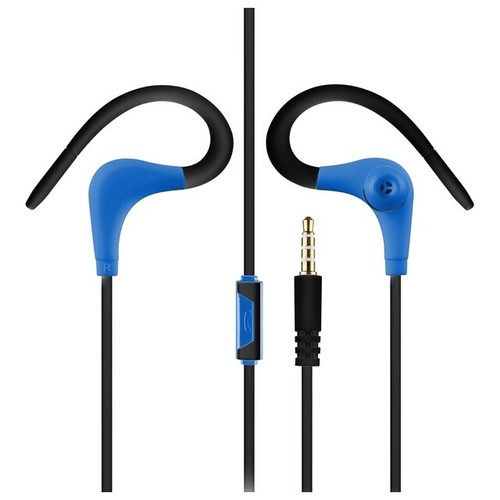 GT SPORT AURICOLARE CUFFIE STEREO CON SUPPORTO ORECCHIO PER CORRERE BLU 793B41A - Zdjęcie 2 z 3