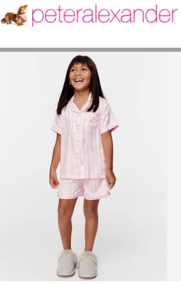 BNWT PETER ALEXANDER GIRLS KIDS SATIN PJ SET SIZE 3 (PINK) RRP $79.95 - Image 2 of 4