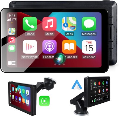 7 INCH Wireless Apple CarPlay Android Auto HD Touch Screen GPS ...
