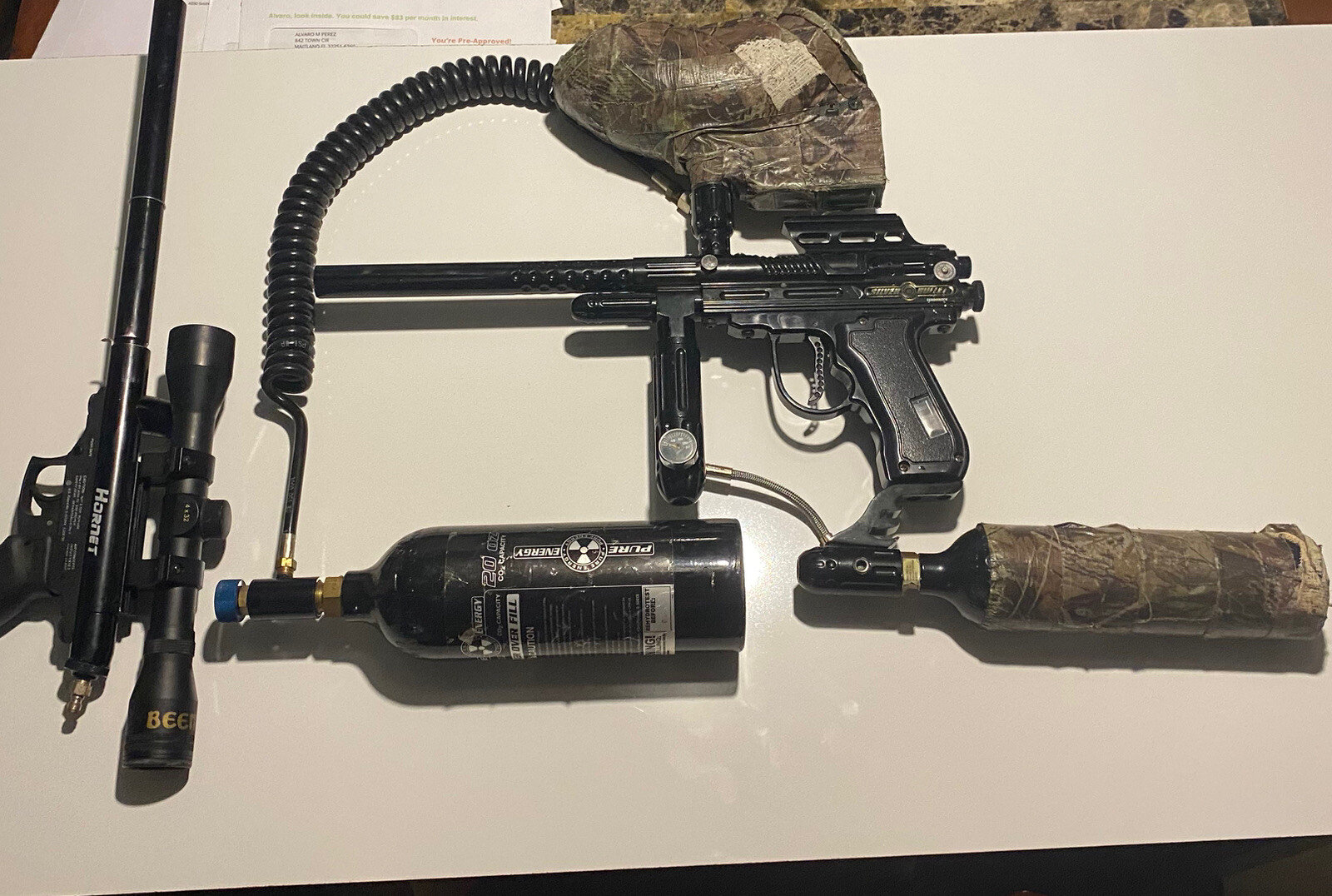 PAINTBALL GUNS silverbullet paintball gun  And Horned