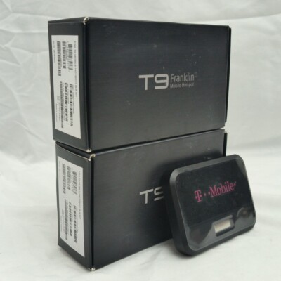 Lot Of 2 T-Mobile Franklin Wireless T9 Mobile Hotspot WiFi BLK Kit 4G LTE