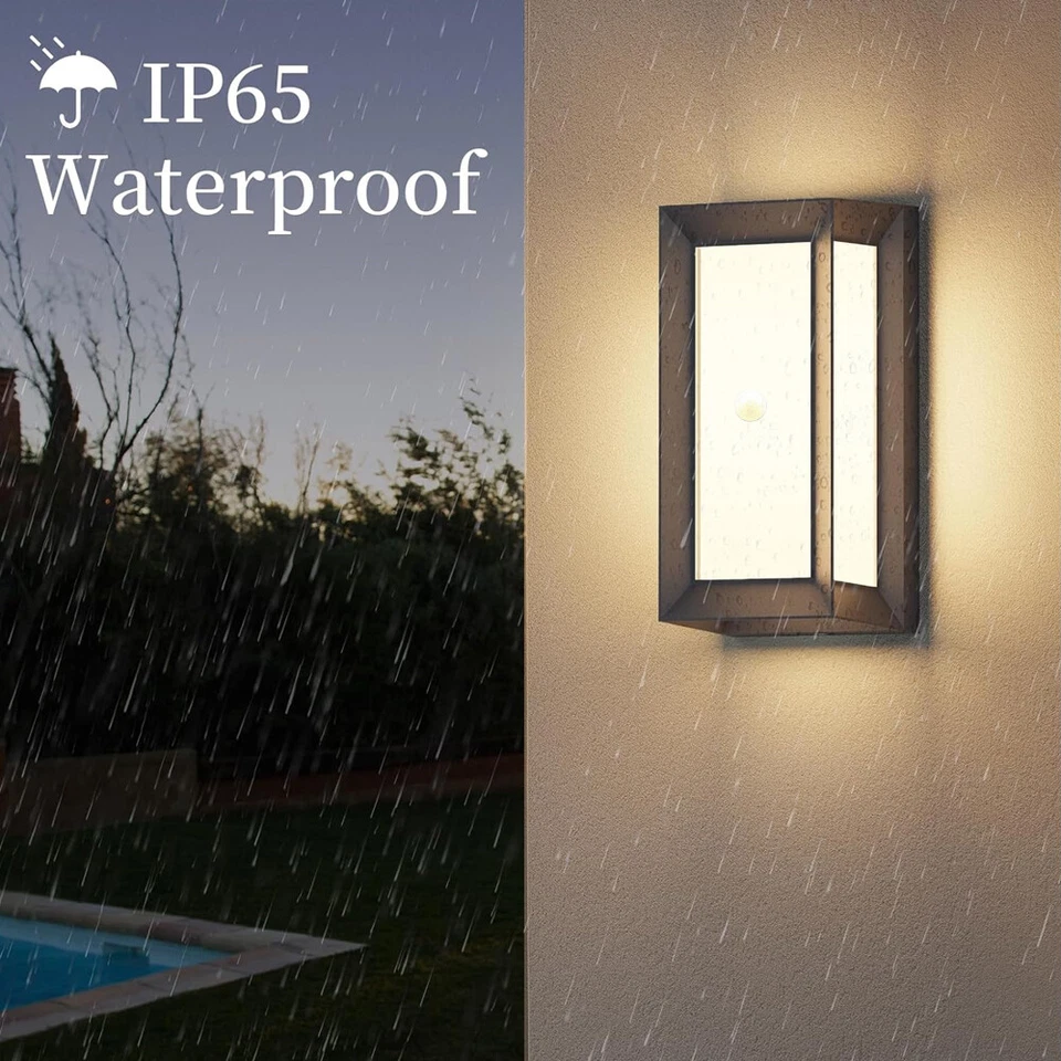 LED Außenleuchte mit Bewegungsmelder Wandleuchte Anthrazit Sensor Außenlampe - Bild 3 von 4