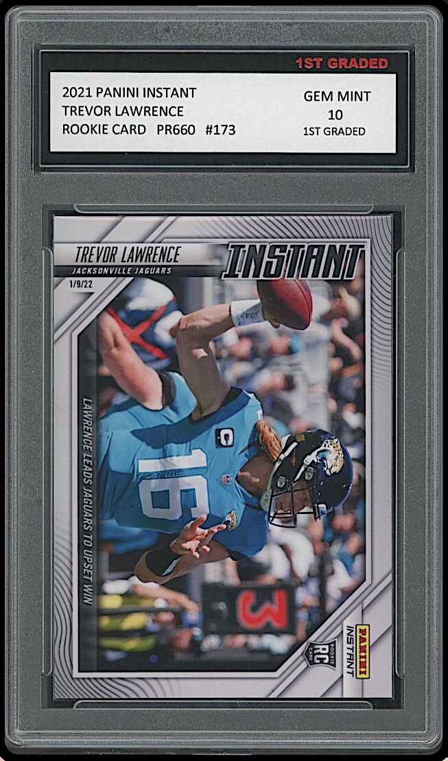 2021 PANINI INSTANT TREVOR LAWRENCE 1ST GRADED 10 NFL ROOKIE CARD #173 JAGUARS