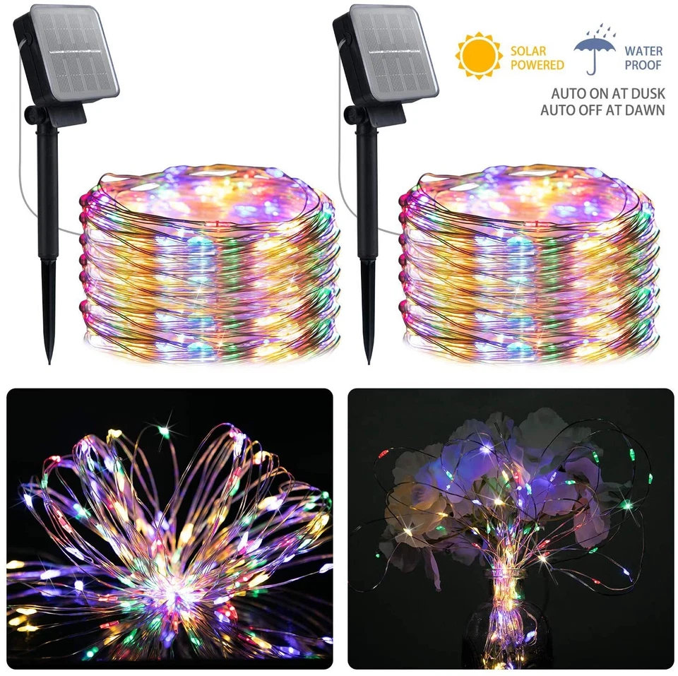 Solar String Lights Outdoor Waterproof Extra-Long 72ft 200 LED Solar Fairy Light - Image 3 of 4